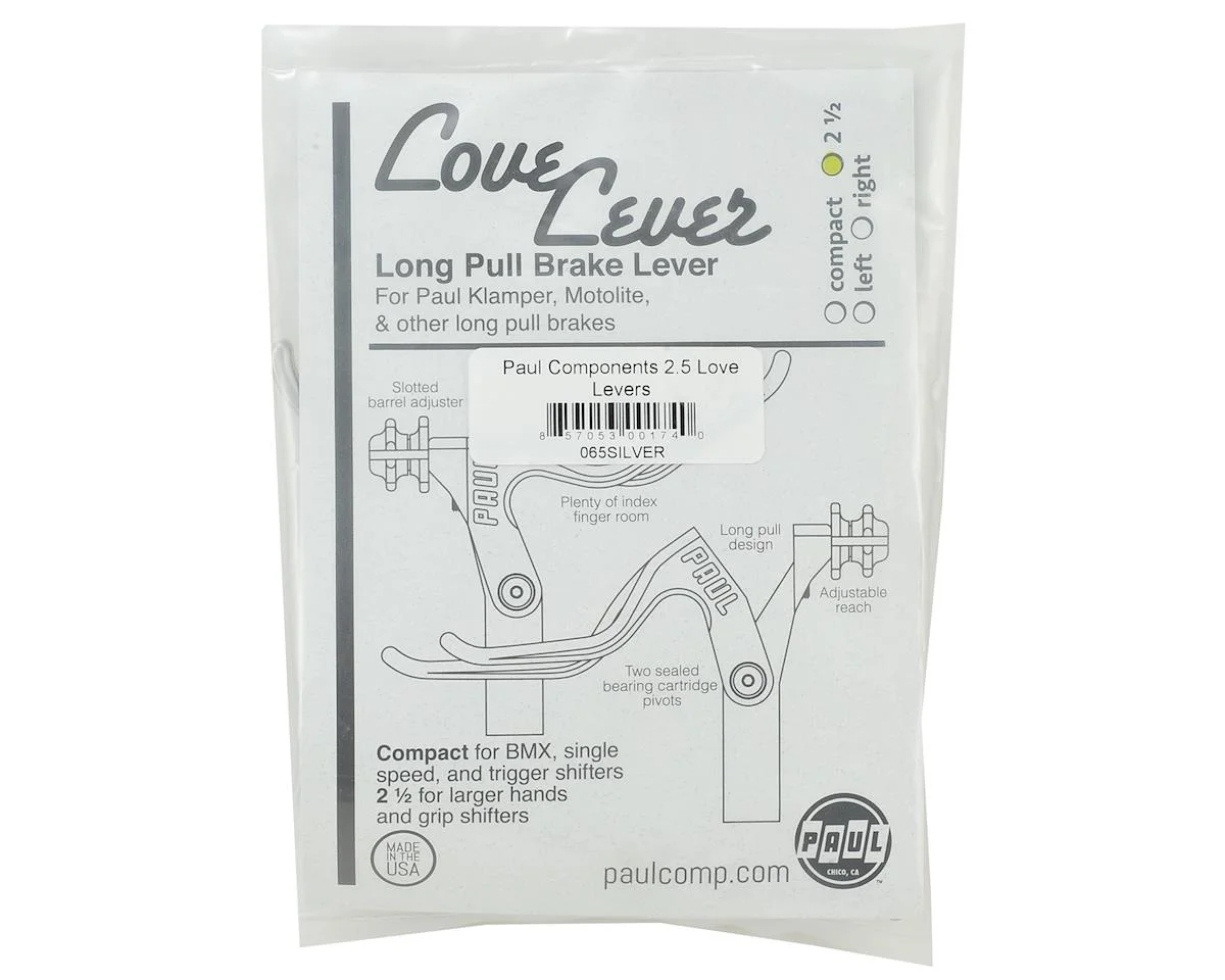 Paul Components Love Levers (Silver) (Pair) (2.5) - view 2